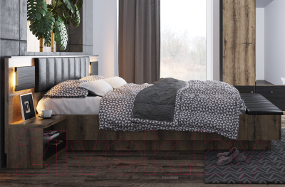 Двуспальная кровать Anrex  Jagger 160 М с ПМ- фото3
